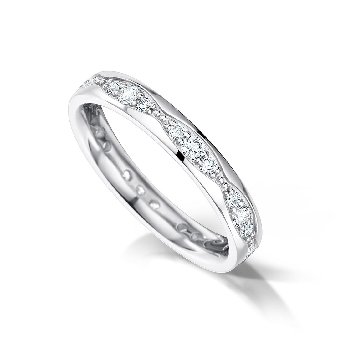 Diamond set full Wedding Band