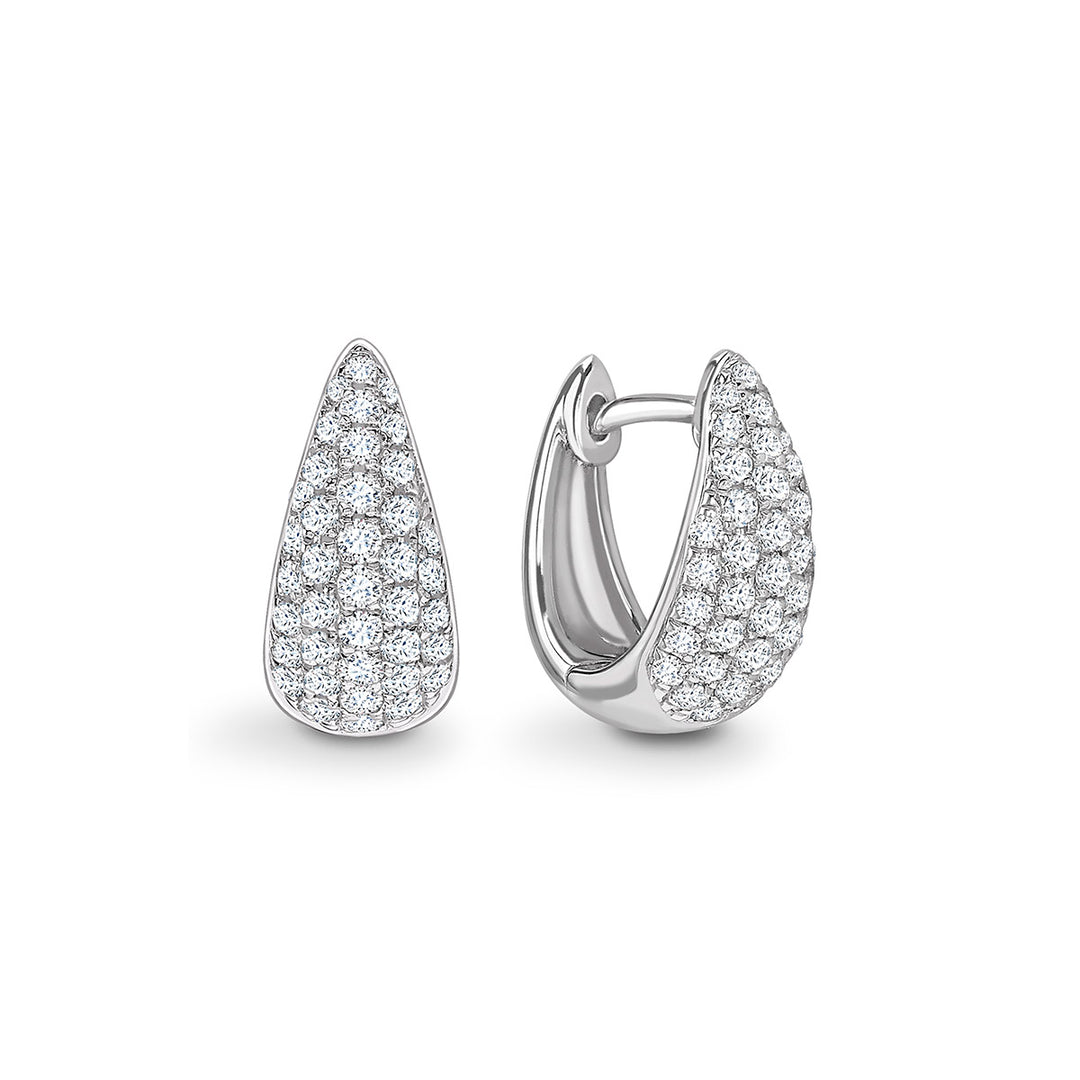 Diamond Pave Hoop Earrings