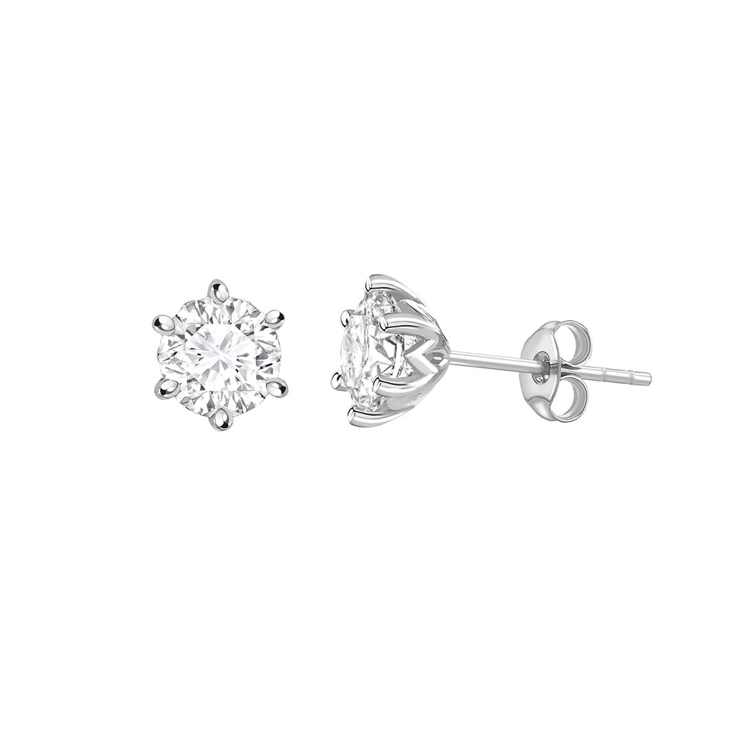 Brilliant Round Diamond Stud Earrings