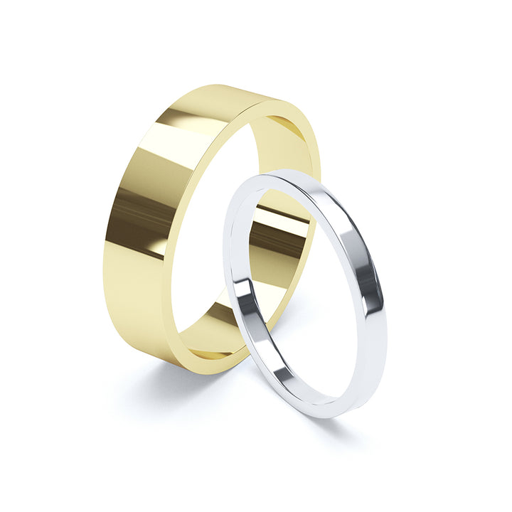 Flat Profile Plain Wedding Ring