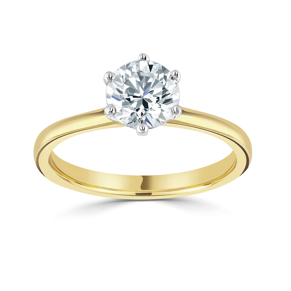 6 Claw Delicate Solitaire Diamond Ring