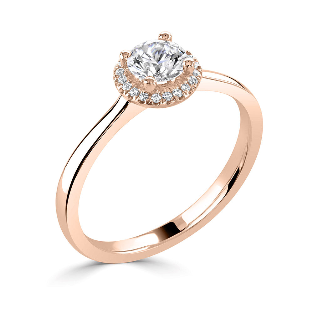 Brilliant Round Diamond Halo Ring