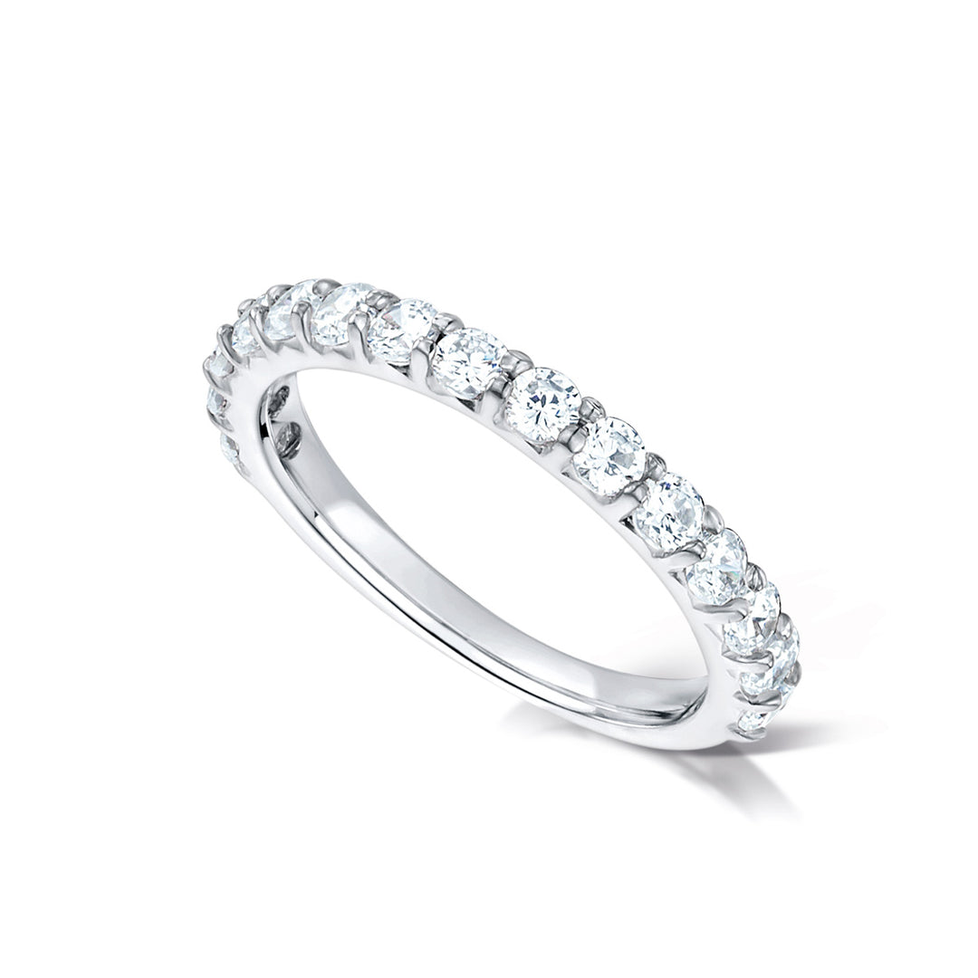 Round Cut Half Eternity Diamond Ring