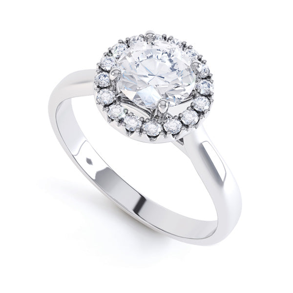 Brilliant Round Halo Diamond Ring