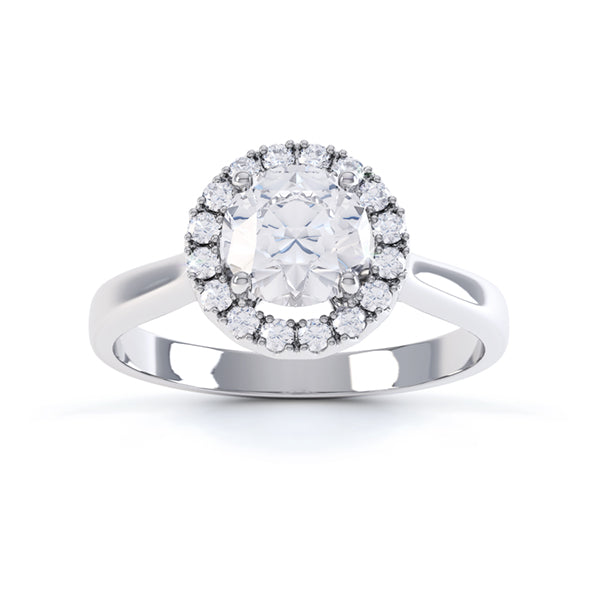 Brilliant Round Halo Diamond Ring