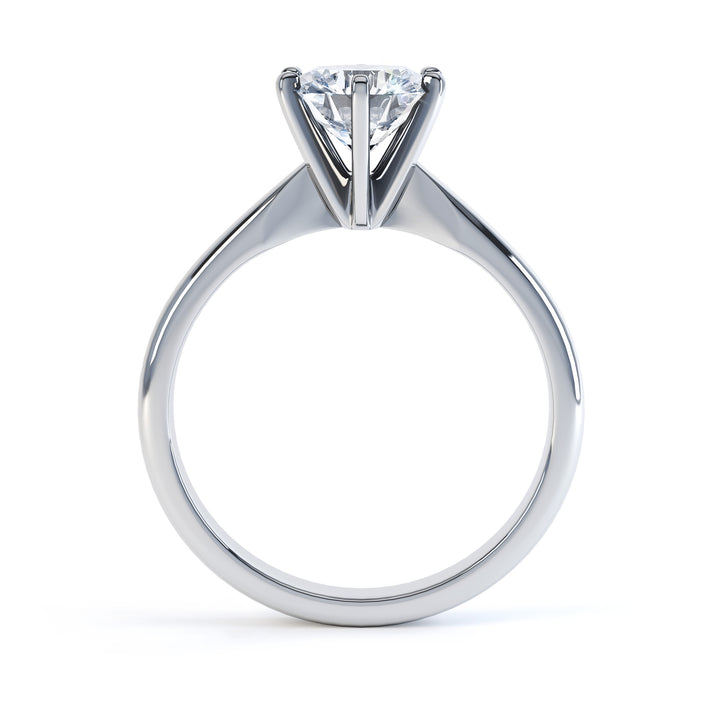 6 Claw Brilliant Round Solitaire Ring