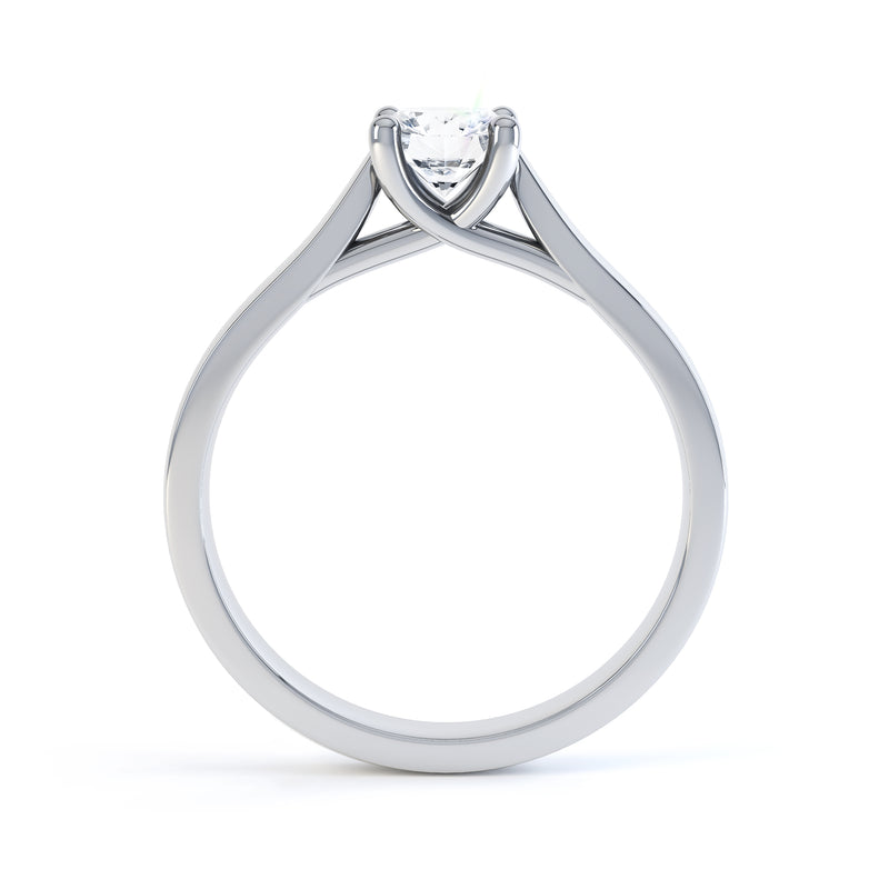 4 Claw Round Solitaire Diamond Ring