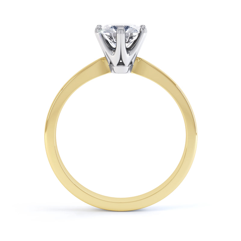 6 Claw Round Diamond Solitaire Ring