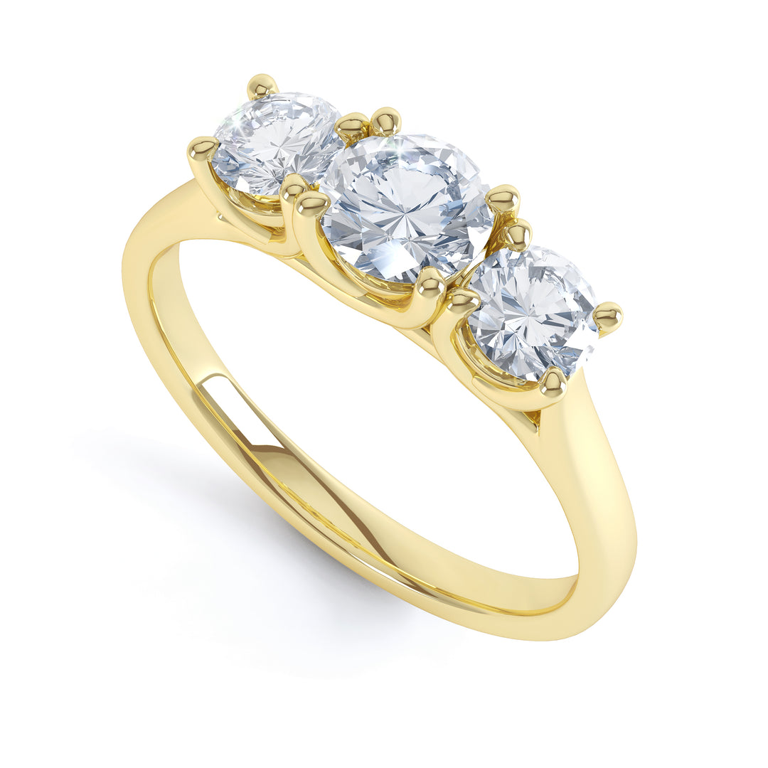 Brilliant Round Diamond Trilogy Ring