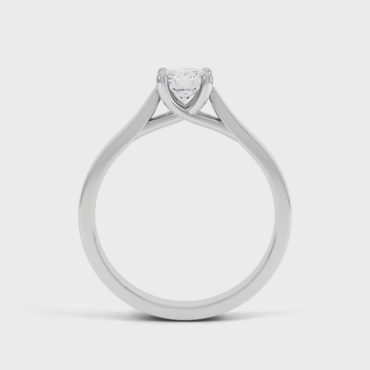 4 Claw Round Solitaire Diamond Ring