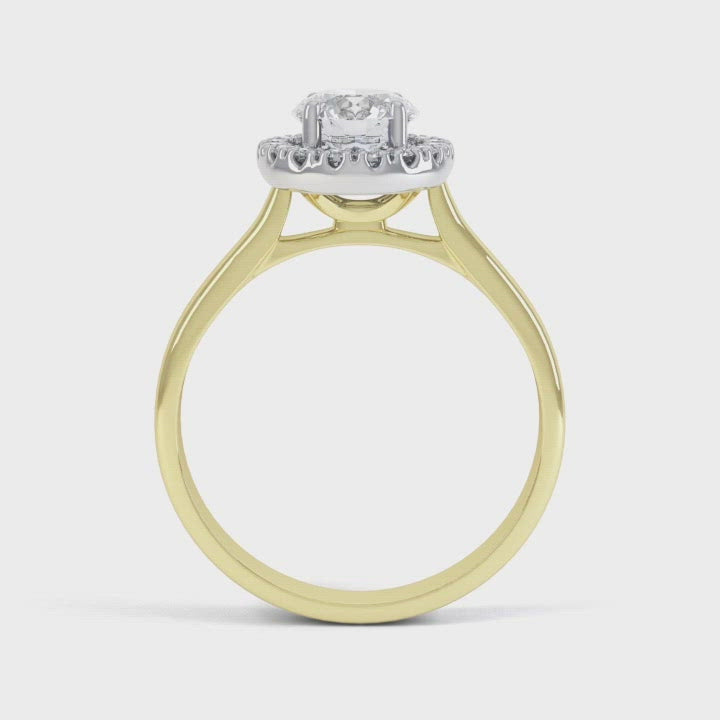 Brilliant Round Halo Diamond Ring