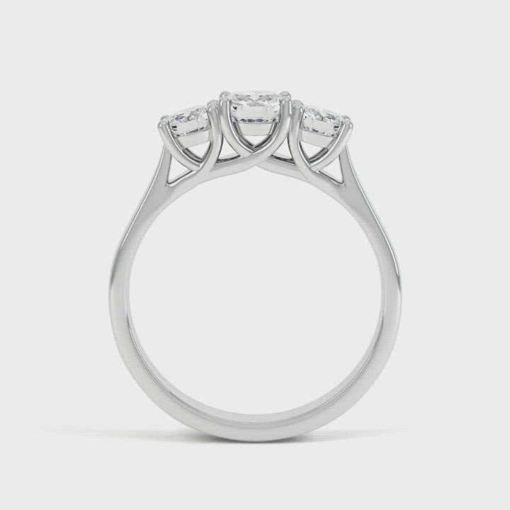 Brilliant Round Diamond Trilogy Ring