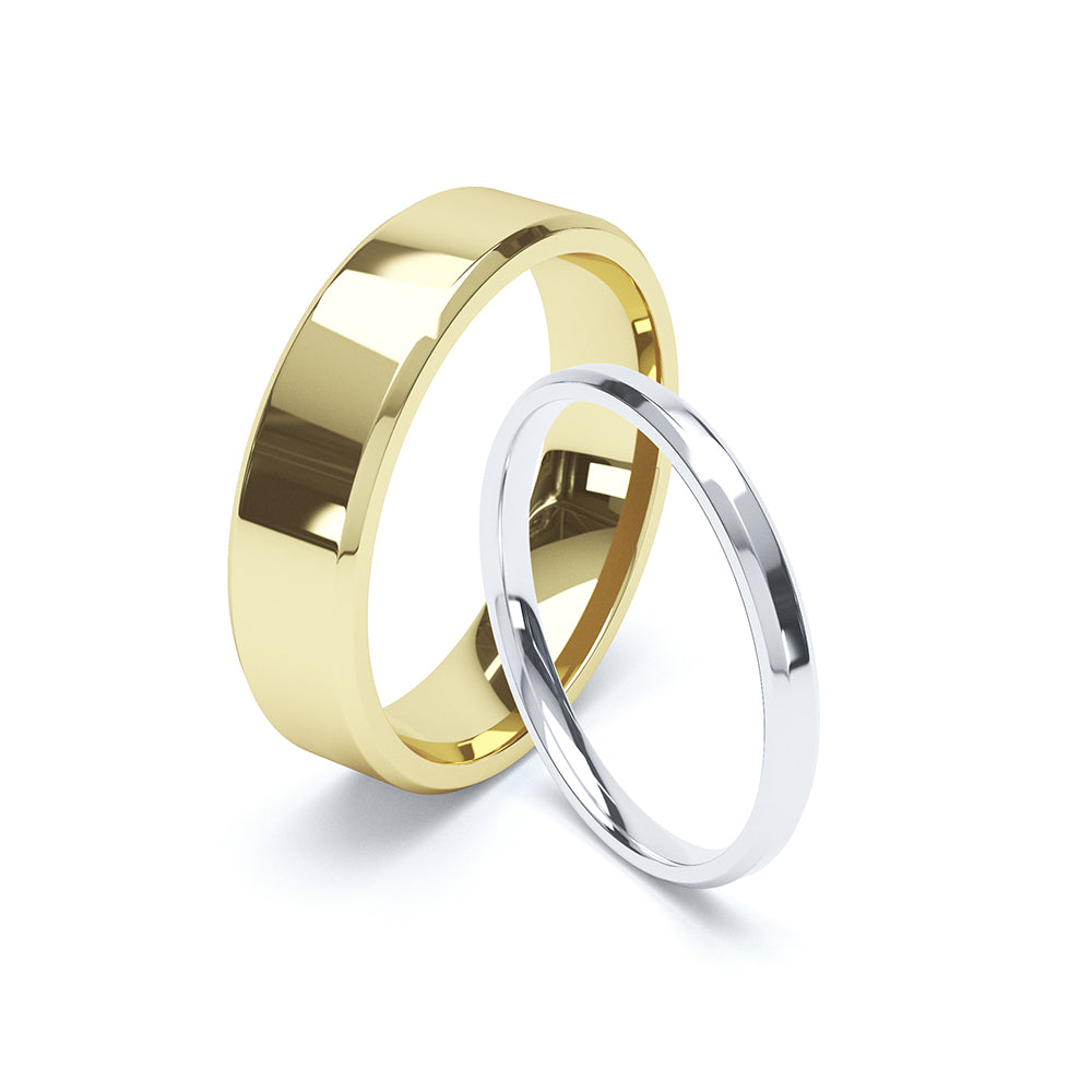 Bevelled Plain Wedding Ring