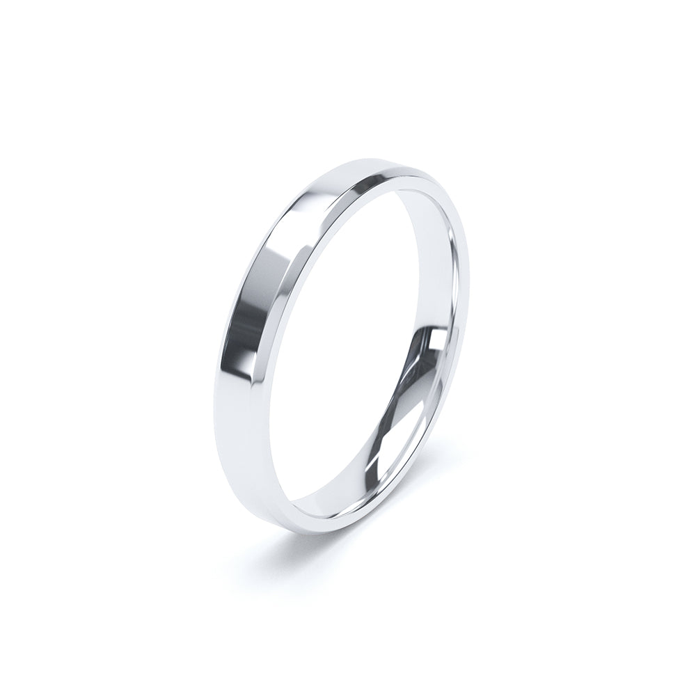 Bevelled Plain Wedding Ring