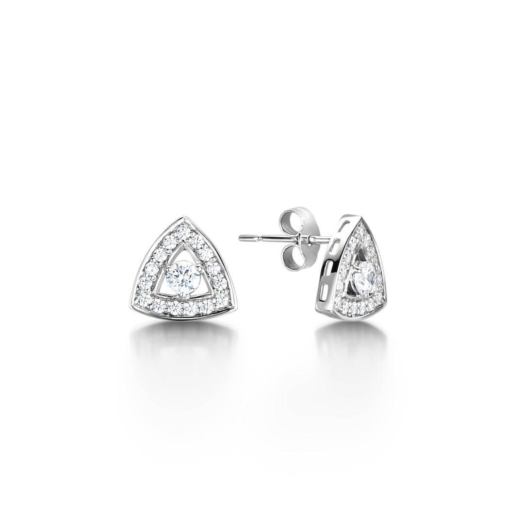Halo Trillion Diamond Earrings