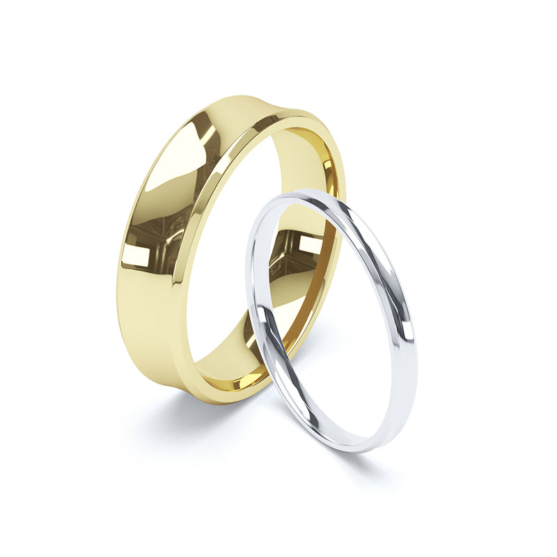 Concave Plain Wedding Ring
