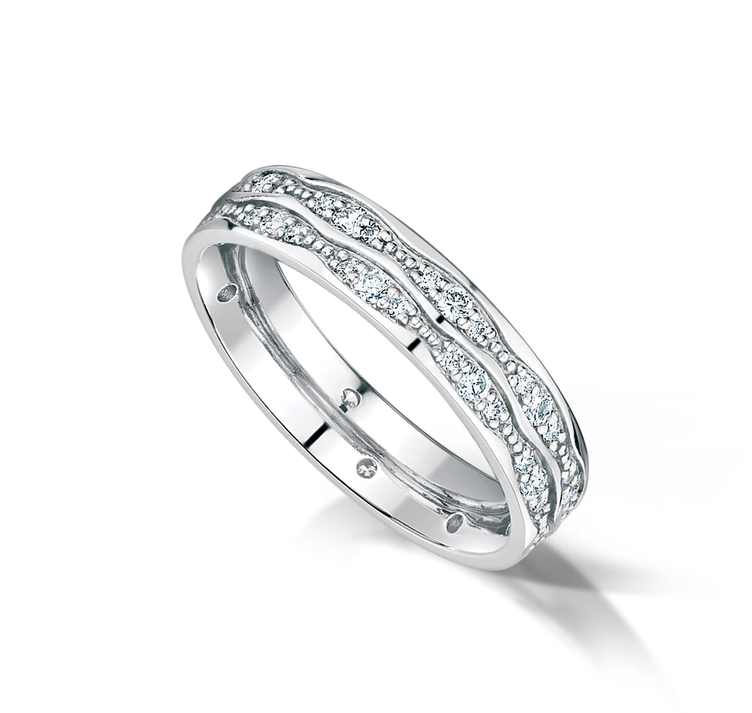 2 Row Trilogy Design Diamond Eternity Ring