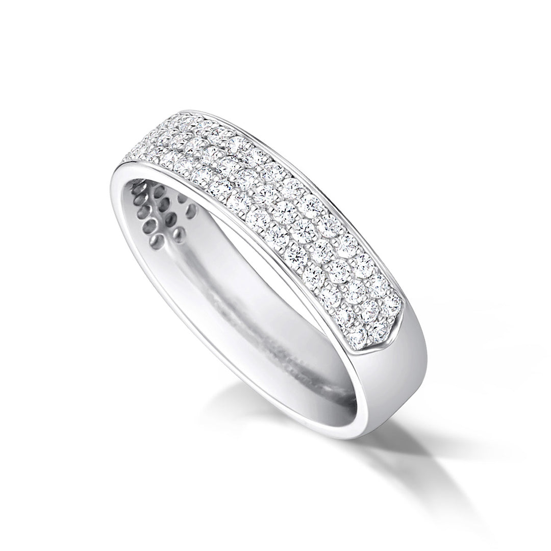 Diamond Encrusted Half Wedding Band