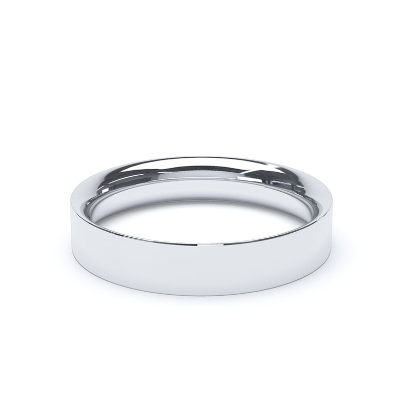 Flat Court Plain Wedding Ring