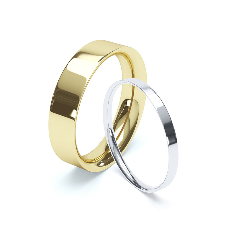 Flat Court Plain Wedding Ring