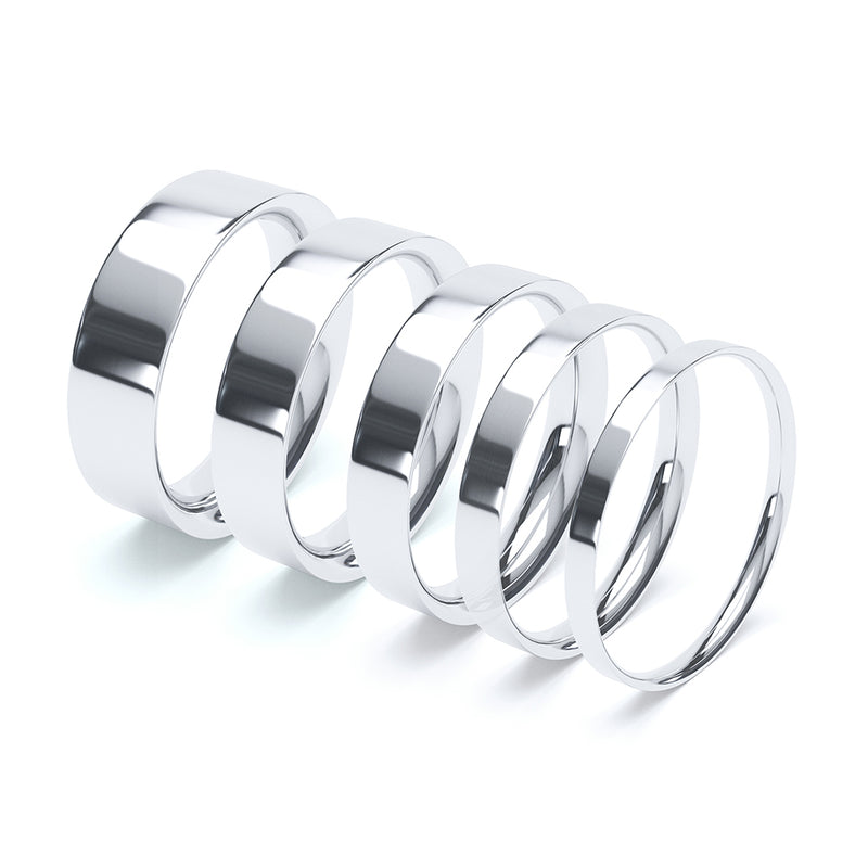 Flat Court Plain Wedding Ring