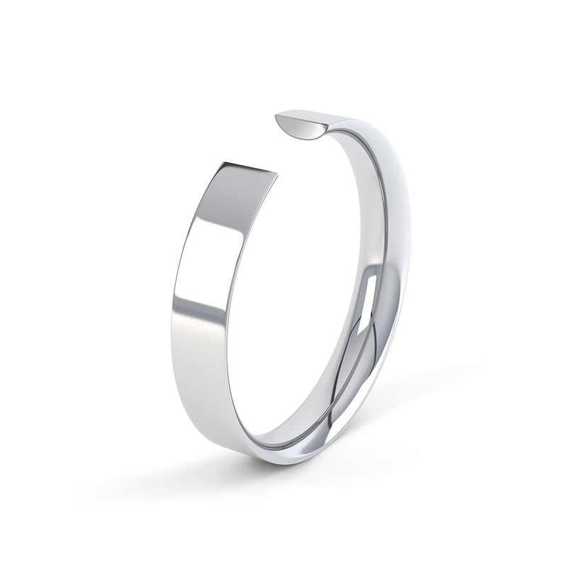 Flat Court Plain Wedding Ring
