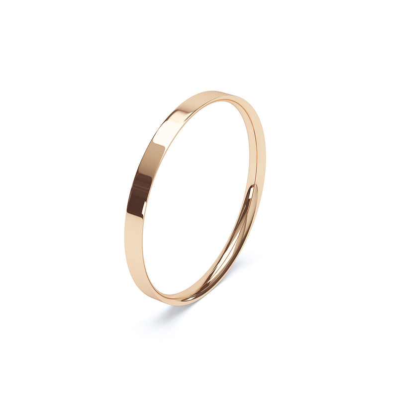 Flat Court Plain Wedding Ring