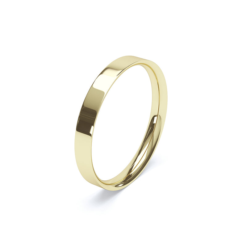 Flat Court Plain Wedding Ring