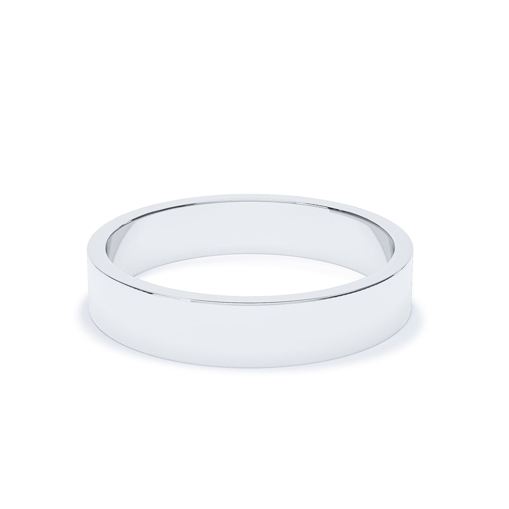 Flat Profile Plain Wedding Ring