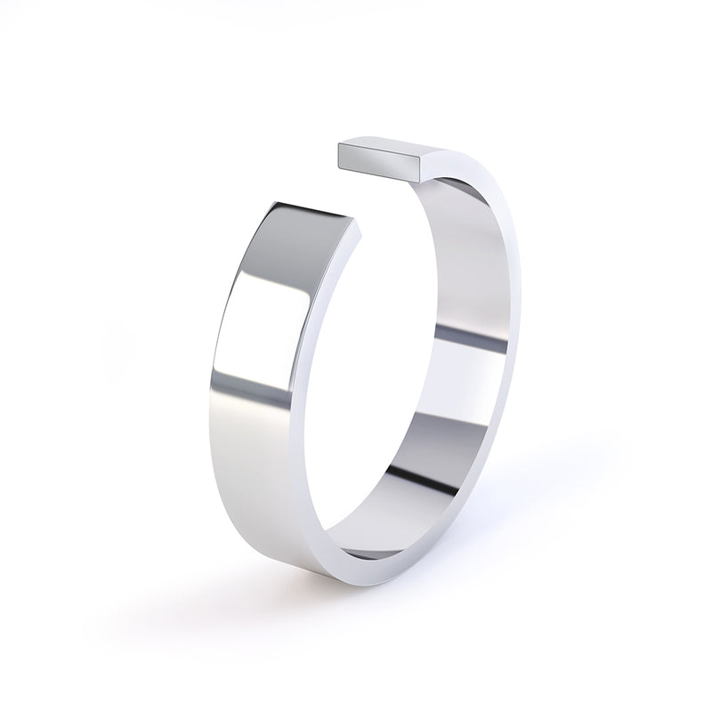 Flat Profile Plain Wedding Ring