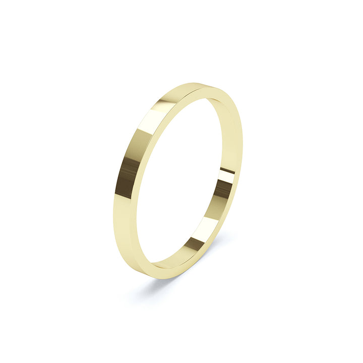 Flat Profile Plain Wedding Ring