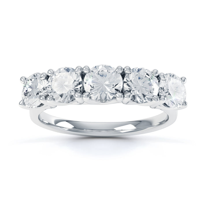 5 Stone Diamond Half Eternity Ring