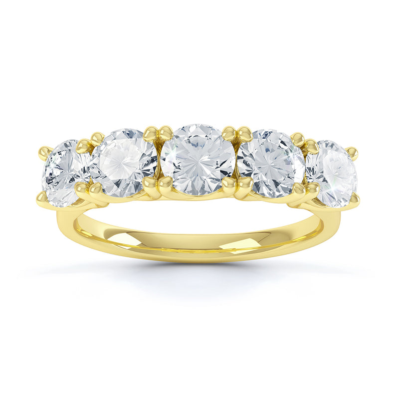 5 Stone Diamond Half Eternity Ring