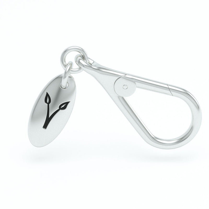 Vegan Silver Keyring