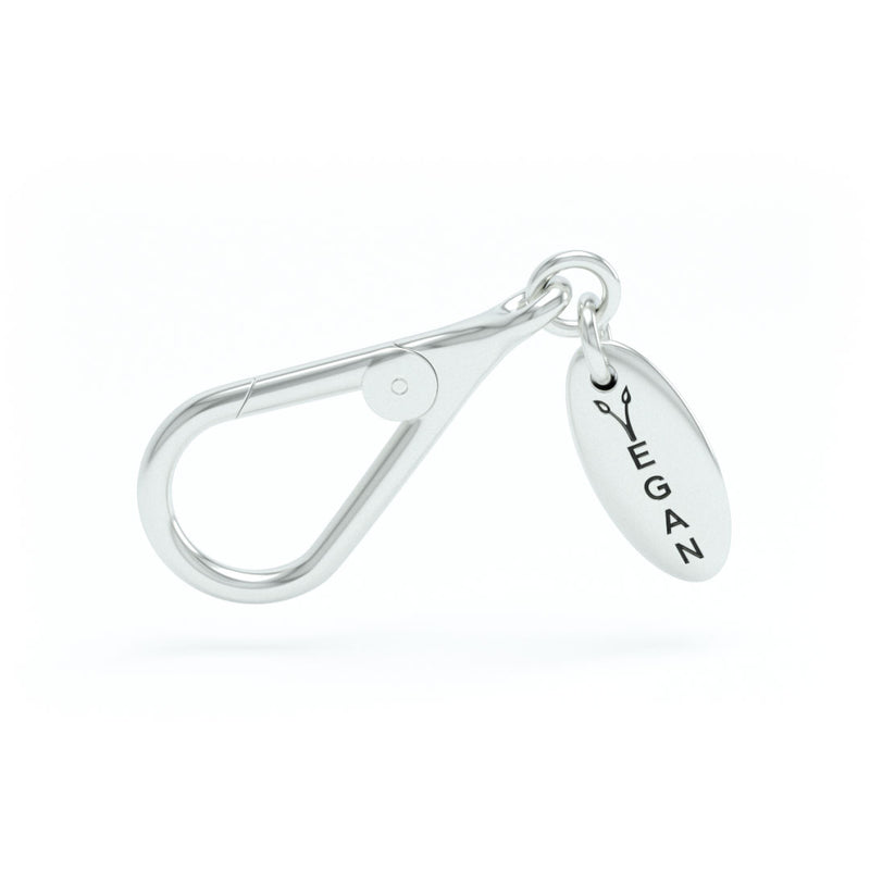 Vegan Silver Keyring