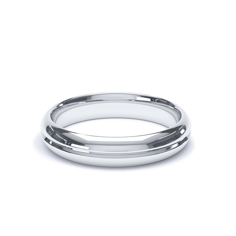 Paris Grooved Plain Wedding Ring