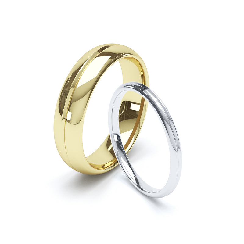 Paris Grooved Plain Wedding Ring