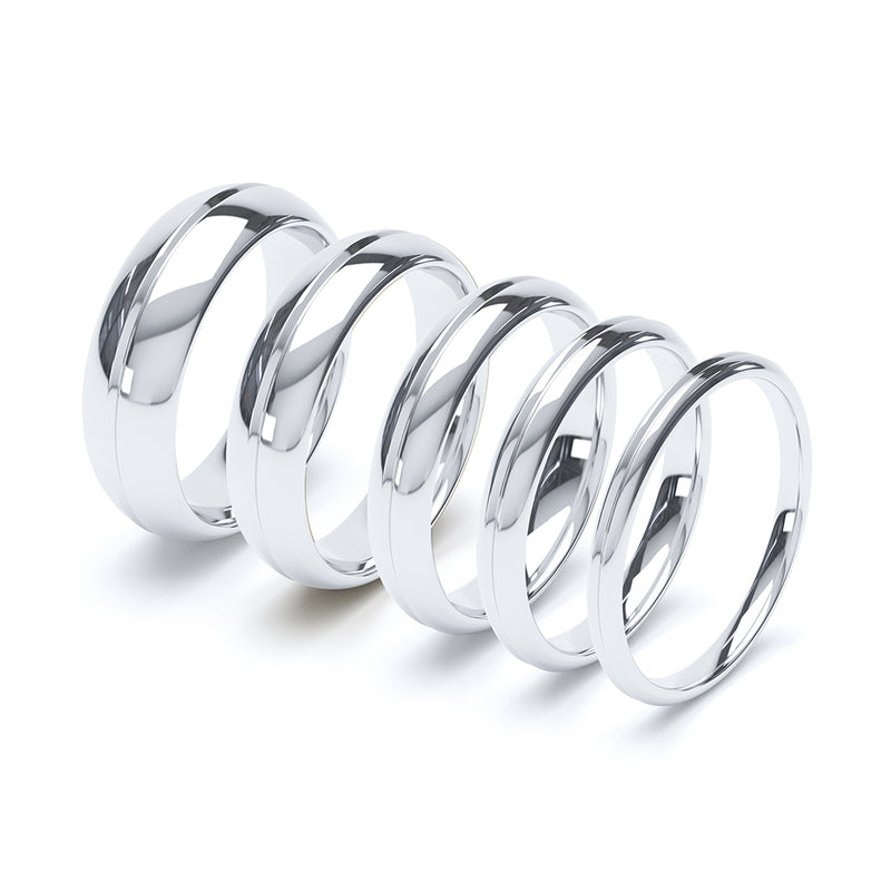Paris Grooved Plain Wedding Ring