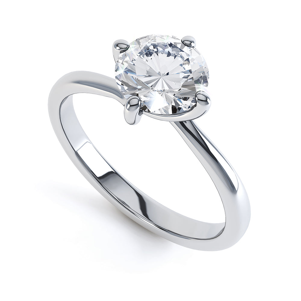 Monaco 4 claw diamond solitaire ring – icenv