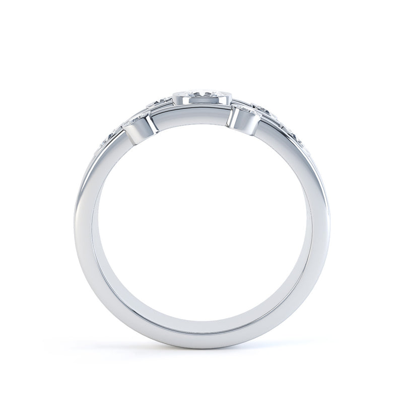 Symmetrical 7 Stone Multi Diamond Ring