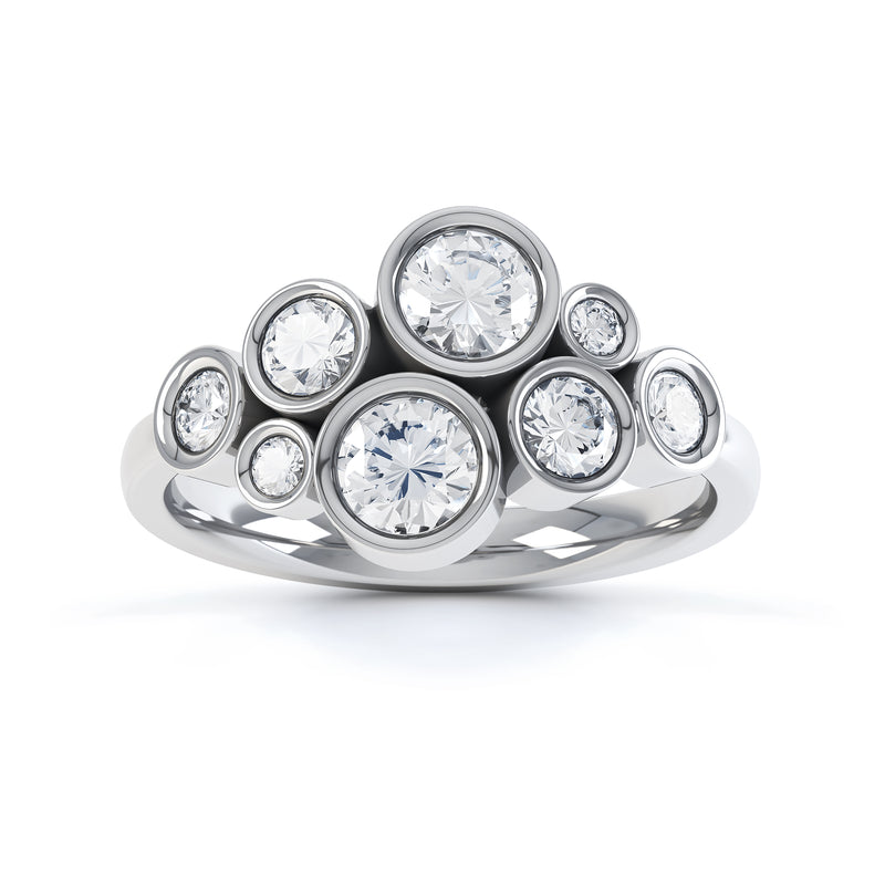 8 Stone Cluster Diamond Ring