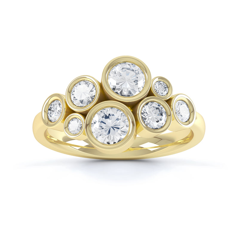 8 Stone Cluster Diamond Ring