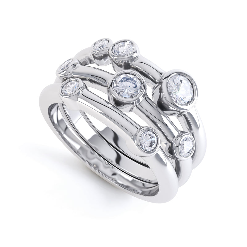 8 Stone Multi Diamond Ring