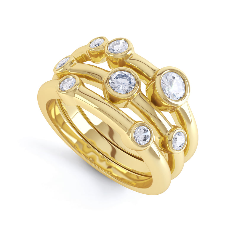 8 Stone Multi Diamond Ring