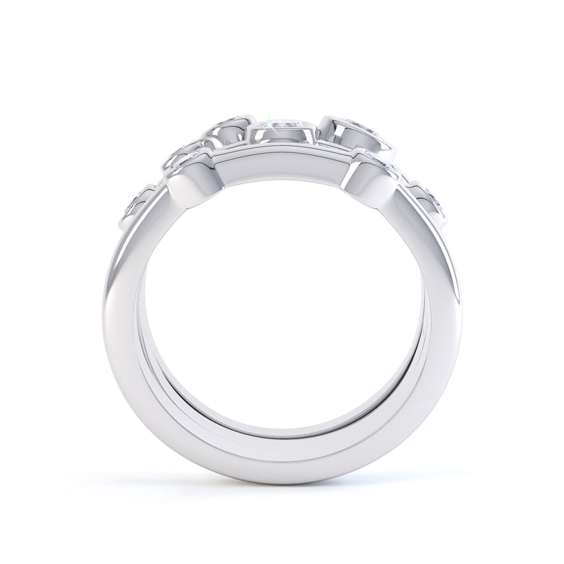 8 Stone Multi Diamond Ring