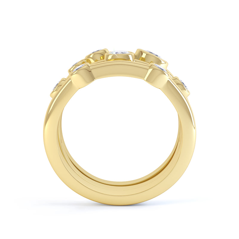 8 Stone Multi Diamond Ring