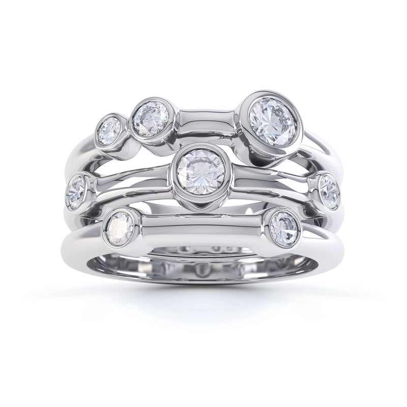 8 Stone Multi Diamond Ring