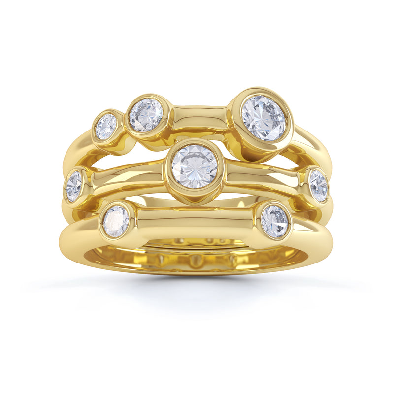 8 Stone Multi Diamond Ring