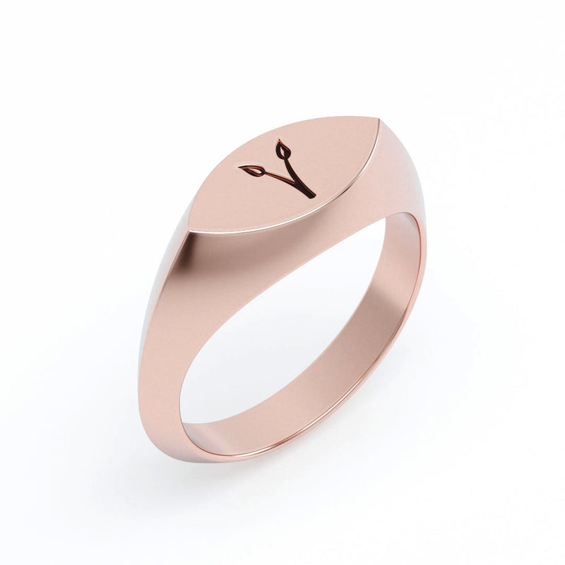 Vegan Symbol Chunky Ring