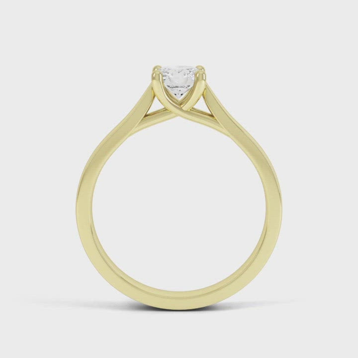 4 Claw Round Solitaire Diamond Ring